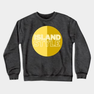 island style hawaii yellow tricolor circle Crewneck Sweatshirt